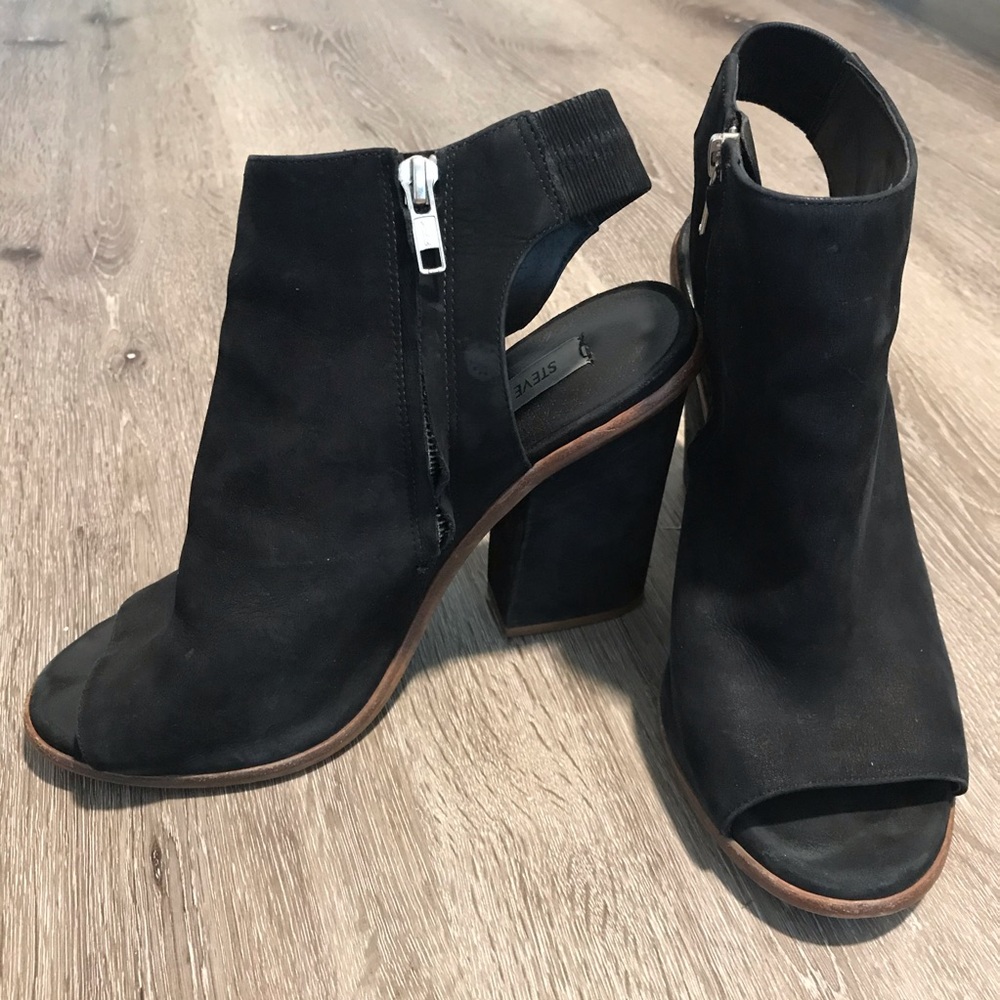 Black suede booties